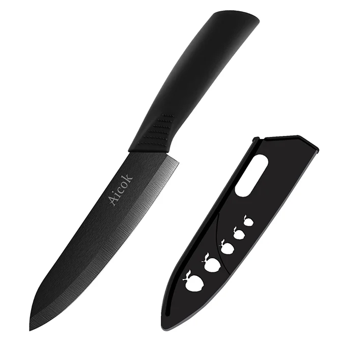 Aicok Ceramic Chef Knife, 6 Inch Professional Kitchen Knife with Non-Slip Handle