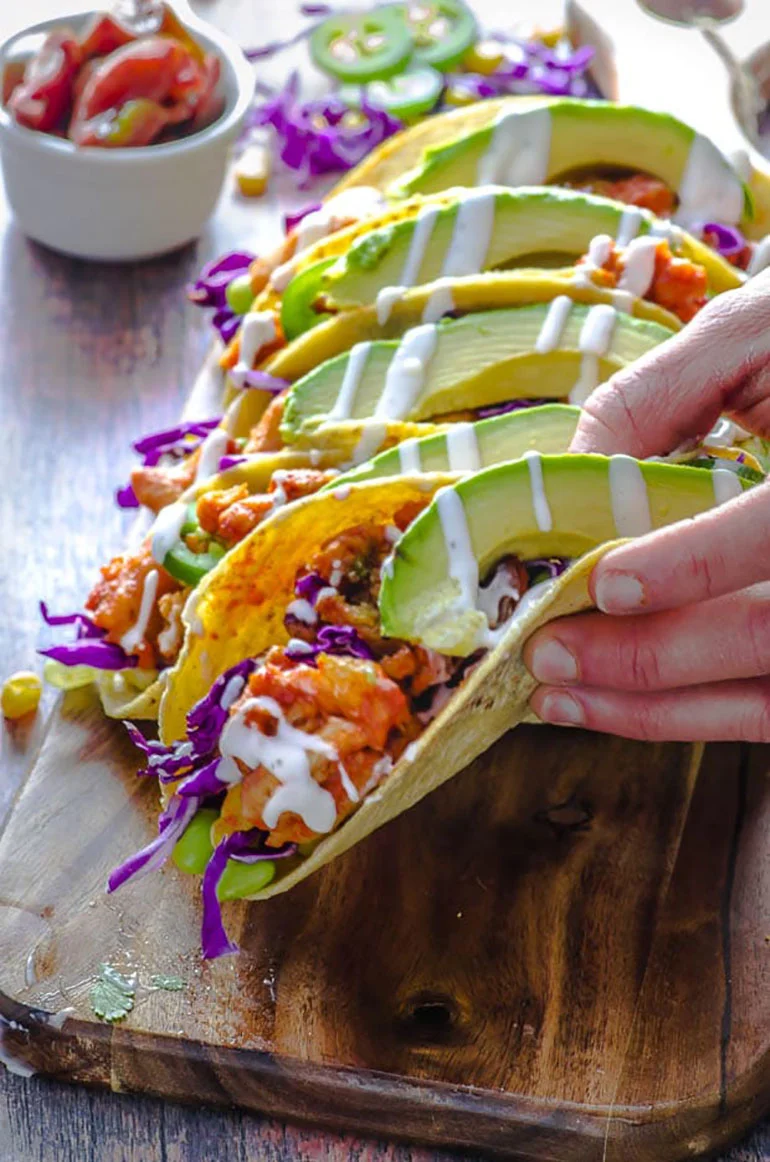 Vegan Buffalo Cauliflower Tacos