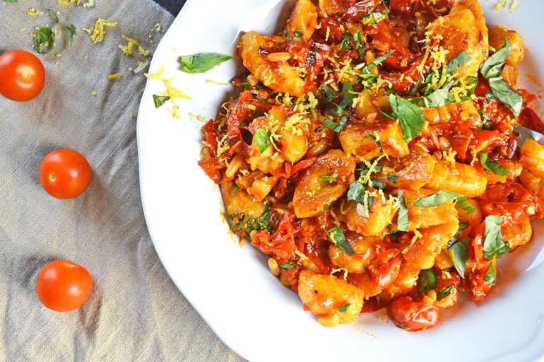 Homemade Vegan Gnocchi with Tomato Confit