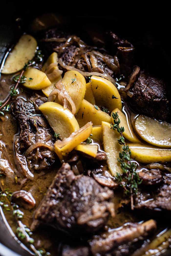 Cider-Braised Short Ribs with Apples & Thyme