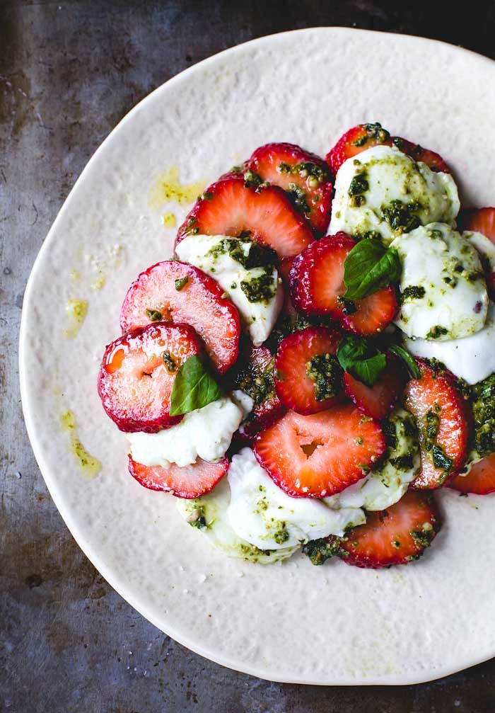 Strawberry Pesto Caprese Salad