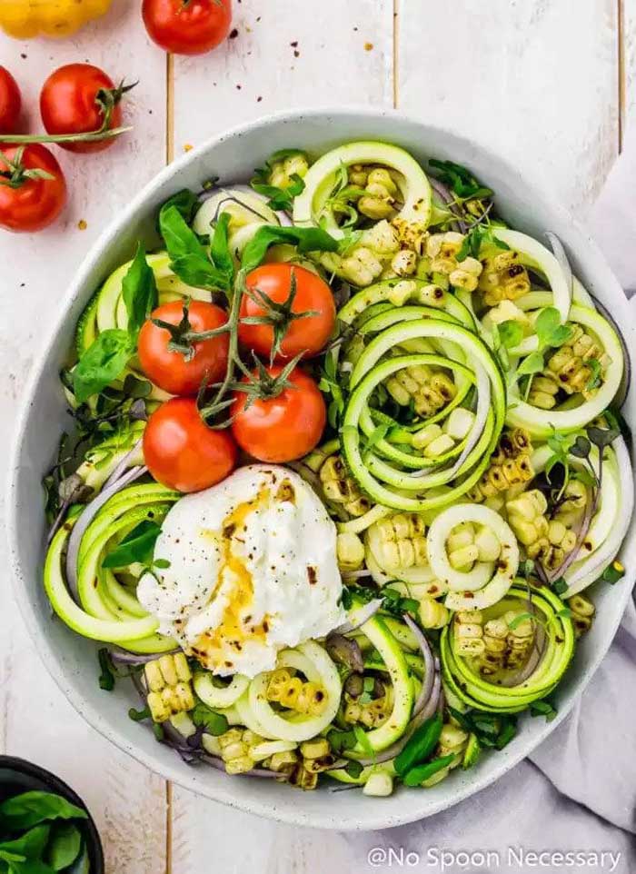 Summer Italian Zucchini Noodle Salad