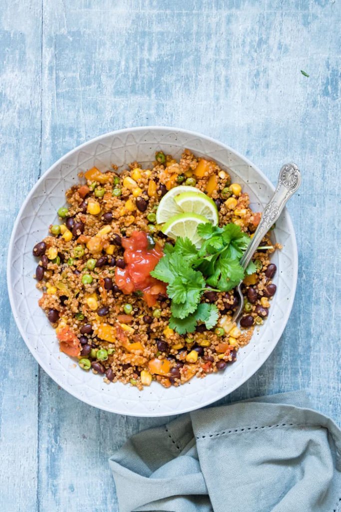 Vegan & Gluten-Free Dump and Start Instant Pot Mexican Quinoa