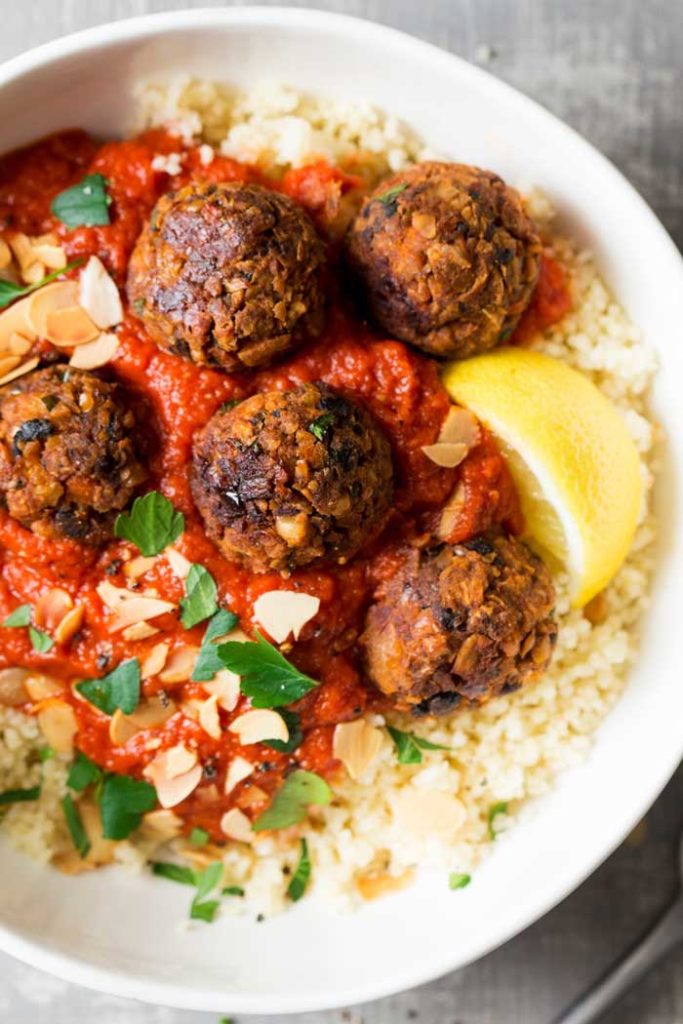 Moroccan-Inspired Vegan Meatballs