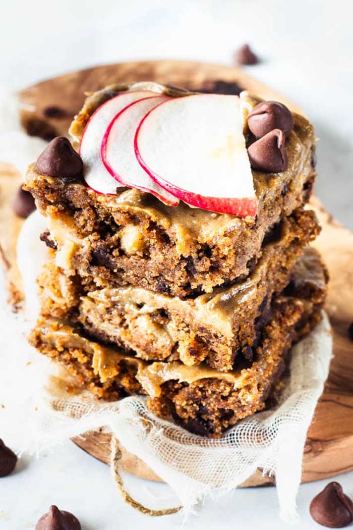 Apple Bars with Caramel Frosting