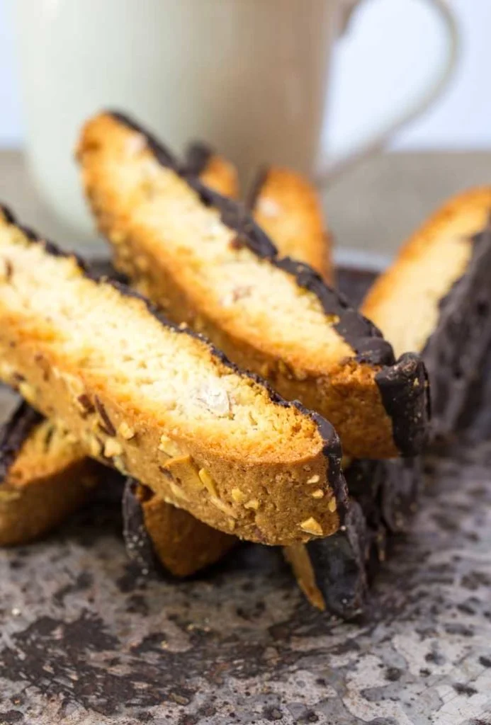 chocolate almond biscotti