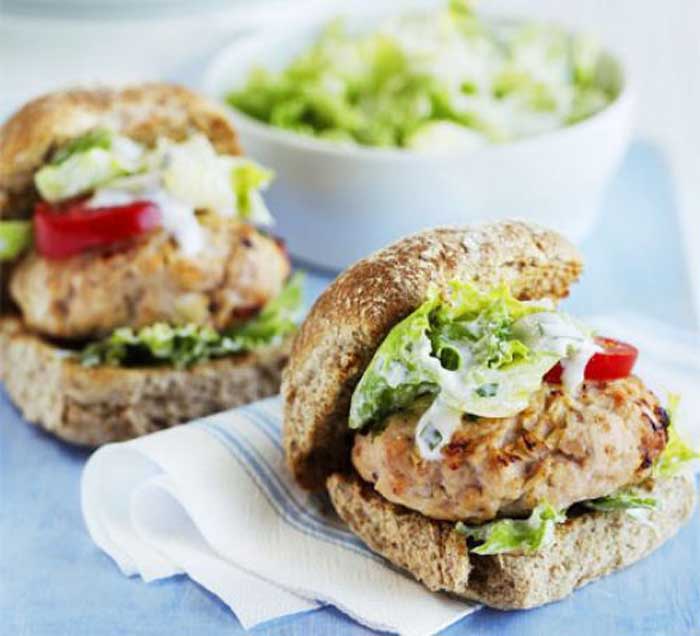 Caesar Turkey Burgers