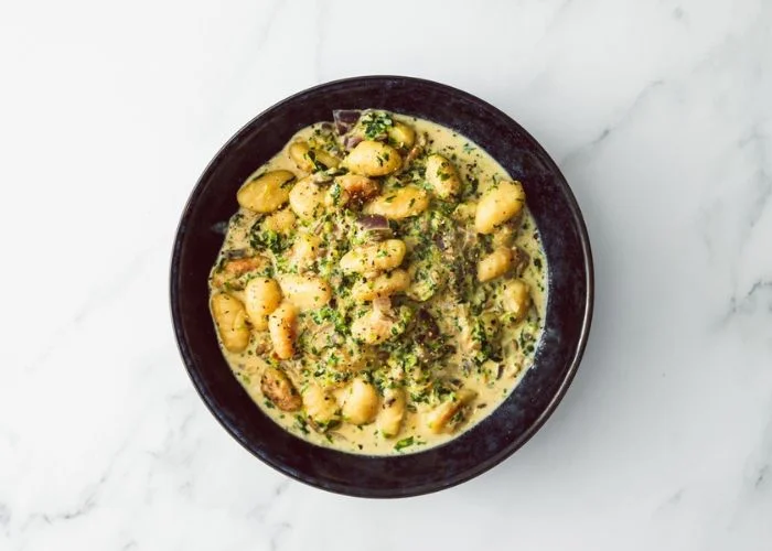 Creamy Cheesy Spinach Potato Chunks