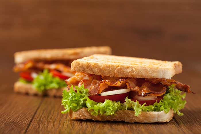 Crispy Bacon Lettuce and Tomato Sandwich