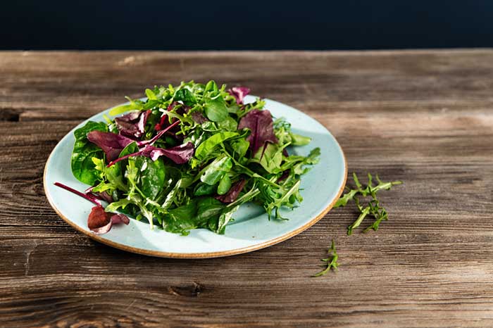 Green Side Salad in a Stylish Serving Dish