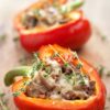Ground beef and vegetable stuffed peppers