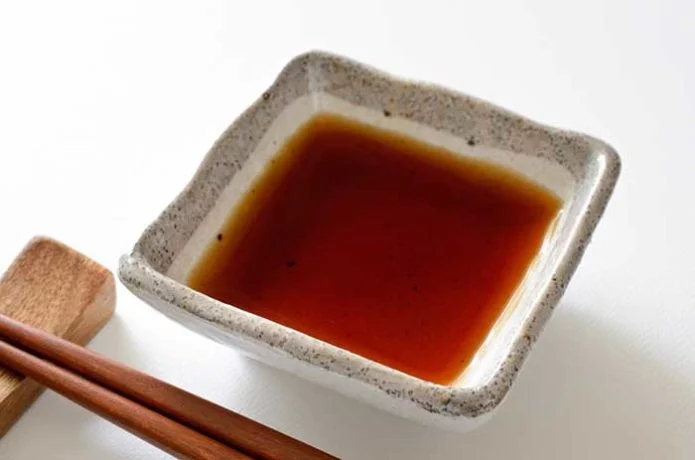 Ponzu Sauce in a square bowl