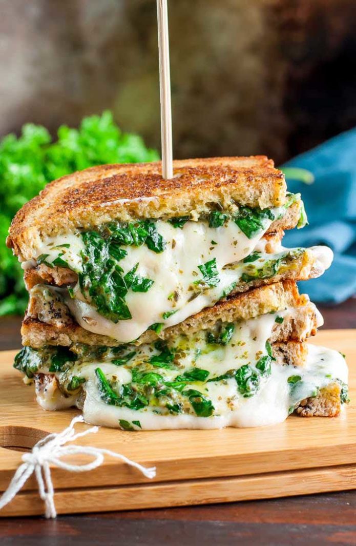 Spinach Pesto Grilled Dairy-Free Cheese