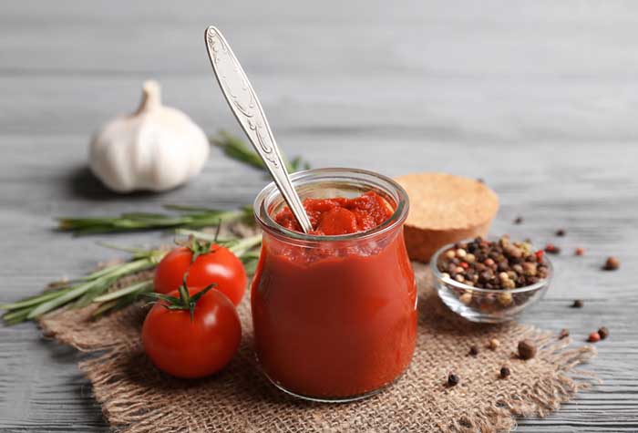 Homemade Tomato Paste in a Jar