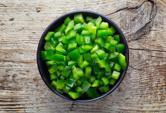 chopped green bell peppers