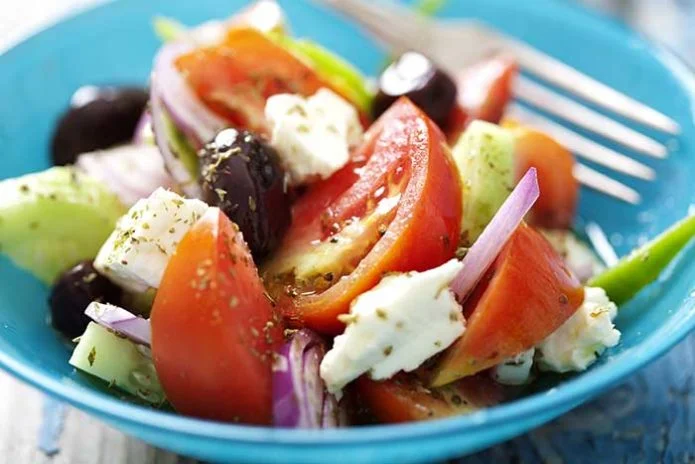 feta olive tomato greek salad