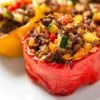 ground beef and vegetable stuffed peppers