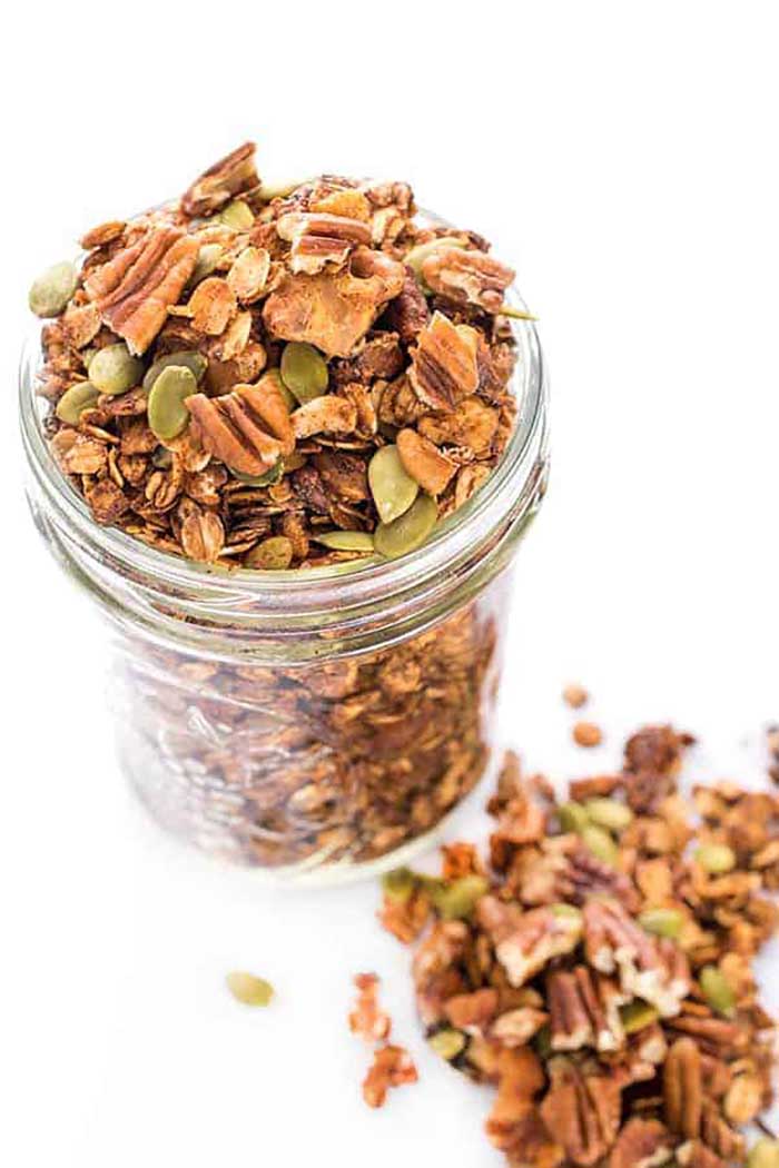 High ProteinProtein Powder and Pumpkin Seeds Healthy Granola