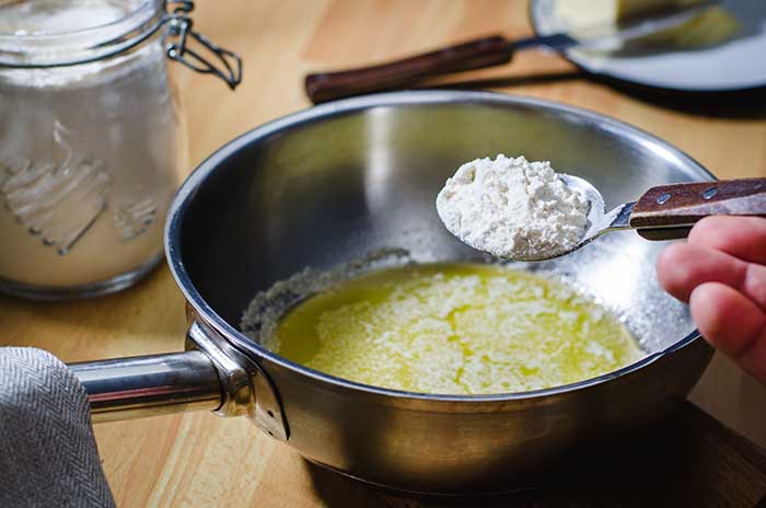 homemade roux thickening agent for soups and sauces