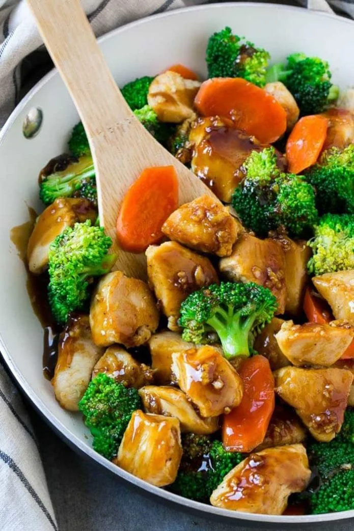 honey garlic chicken stir fry