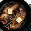 keto air fryer beef steaks with butter