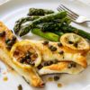 oven baked triggerfish capers lemon asparagus
