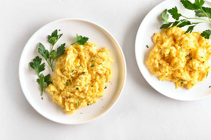 scrambled eggs omelet breakfast food